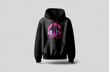 Melting Headphones Unisex Hoodie