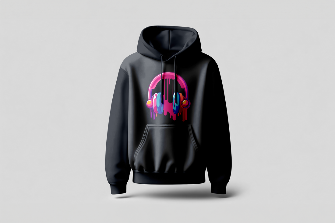 Melting Headphones Unisex Hoodie